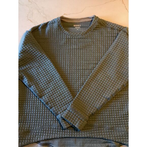 NOBULL Quilted Crew Pullover Sz XL Green Sweatshirt Athleisure - Picture 1 of 6